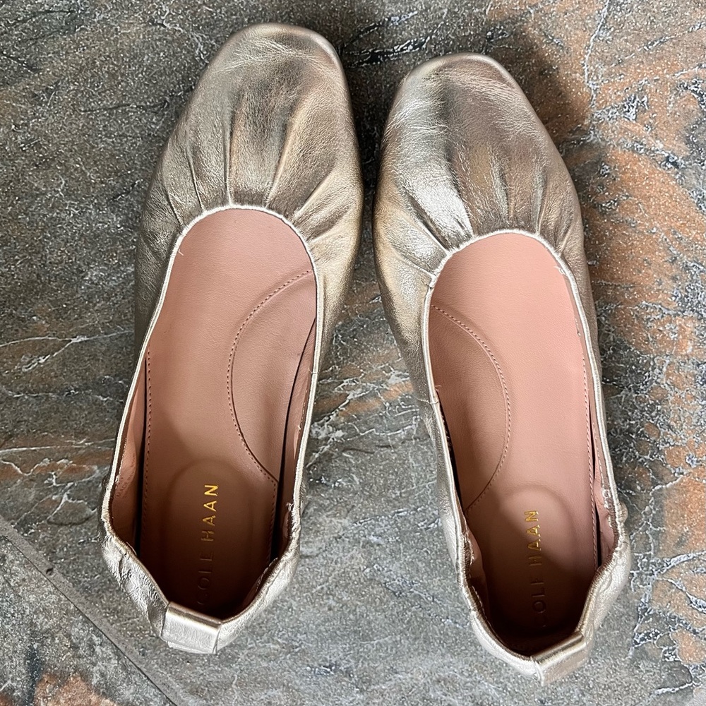 Cole Haan Wayfarer Ballet Flat Gold